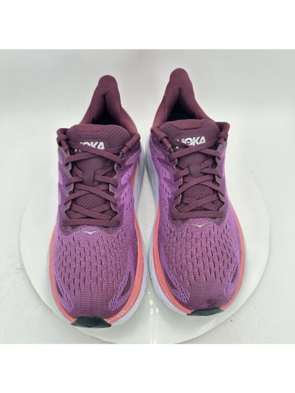 Hoka One One Clifton 8 Women Sz 11B 1119394 GWBY Grape Wine Beauty Berry Shoes - Picture 4 of 13